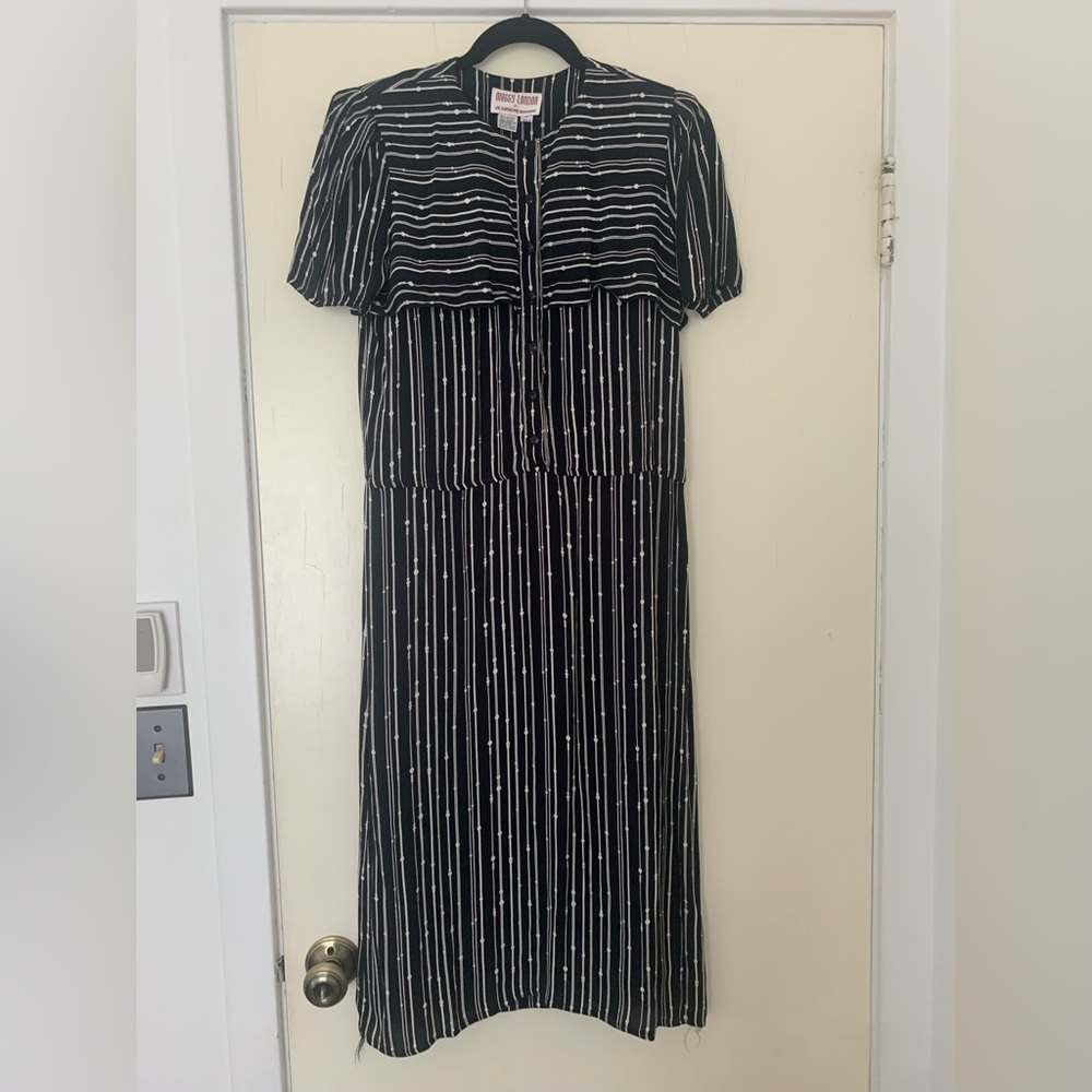 Vintage Maggy London pinstripe dress size 6 very good condition